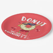 ドーナツバレンタインデー ペーパープレート (アングル)