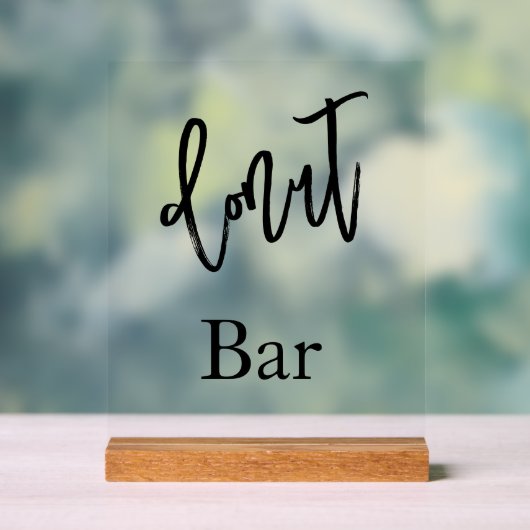 ドーナツバーの結婚式アクリルサイン アクリルサイン (ニュートラル)
