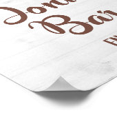 ドーナツバーひまわりシャワーまたはパーティーサイン ポスター (角)