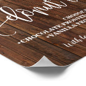 ドーナツバーウェスタンブライダルウェディングパーティーサイン ポスター (角)