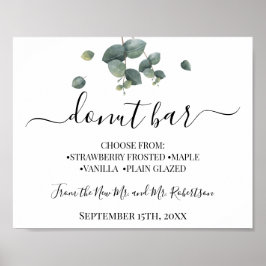 ドーナツバースイーツテーブルウェディングレセプションサイン ポスター