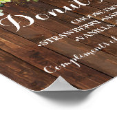 ドーナツバースイーツテー結婚ブルのひまわりサイン ポスター (角)