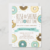 ドーナツバースデーパーティーの招待状の上昇と輝き 招待状 (正面)