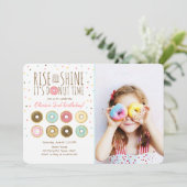 ドーナツバースデーパーティーの招待状の上昇と輝き 招待状 (スタンド正面)