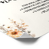 ドーナツバー結婚のブライダルシャワー秋の野草 ポスター (角)