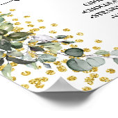 ドーナツバー結婚ブライダルシャワーユーカリ金ゴールド ポスター (角)