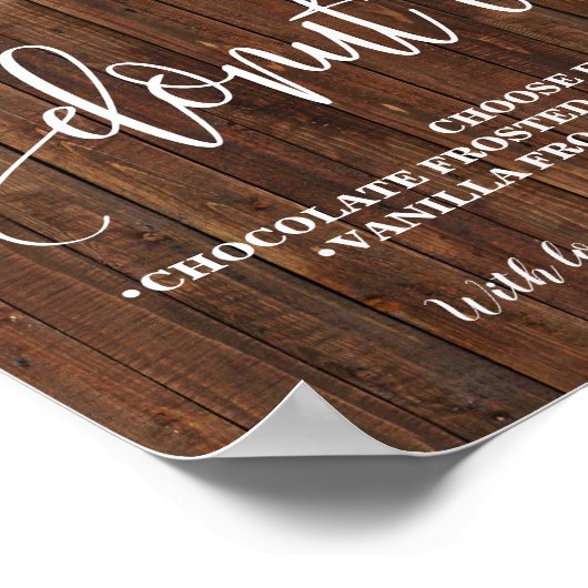 ドーナツバー ウェスタン ブライダル ウェディングパーティー サイン (角)