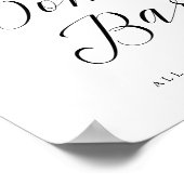 ドーナツバー シック カリグラフィー スクリプト 結婚式看板 ポスター (角)