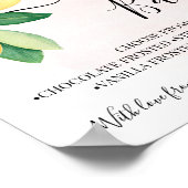 ドーナツバー パーティー ブライダルシャワー ウェディング レモン ピンク ポスター (角)