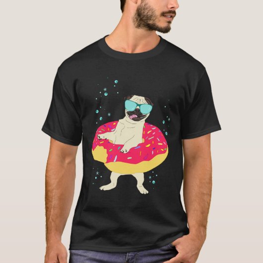 ドーナツパグ - 救命胴衣クラシック  691 Tシャツ (正面)