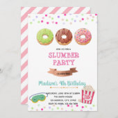 ドーナツパジャマ誕生日テーマ 招待状 (正面/裏面)