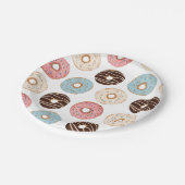 ドーナツパターン誕生日紙プレート ペーパープレート (アングル)