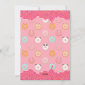 ドーナツパターン6th誕生日パーティーの招待状 シーズンカード (裏面)