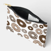 ドーナツパターン、チョコレートドーナツ、キャラメルドーナツ アクセサリーポーチ (見開き)