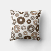 ドーナツパターン、チョコレートドーナツ、キャラメルドーナツ クッション (裏面)