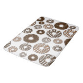 ドーナツパターン、チョコレートドーナツ、キャラメルドーナツ バスマット (アングル)