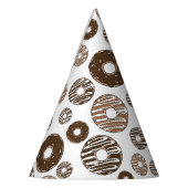 ドーナツパターン、チョコレートドーナツ、キャラメルドーナツ パーティーハット (左)