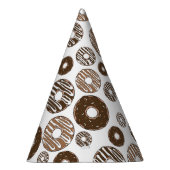 ドーナツパターン、チョコレートドーナツ、キャラメルドーナツ パーティーハット (右)