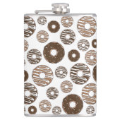 ドーナツパターン、チョコレートドーナツ、キャラメルドーナツ フラスク (正面)