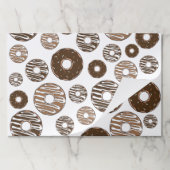 ドーナツパターン、チョコレートドーナツ、キャラメルドーナツ ペーパーパッド (折り畳み)