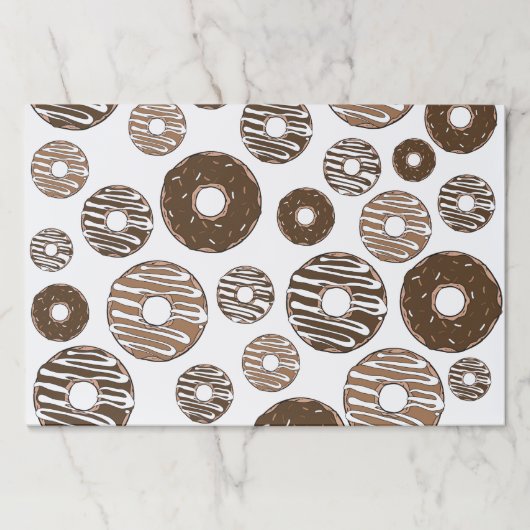 ドーナツパターン、チョコレートドーナツ、キャラメルドーナツ ペーパーパッド (正面)