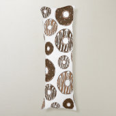 ドーナツパターン、チョコレートドーナツ、キャラメルドーナツ ボディピロー (正面縦)