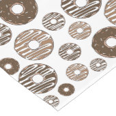 ドーナツパターン、チョコレートドーナツ、キャラメルドーナツ ミディアムテーブルランナー (コーナー)