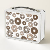 ドーナツパターン、チョコレートドーナツ、キャラメルドーナツ メタルランチボックス (裏面)