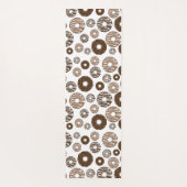 ドーナツパターン、チョコレートドーナツ、キャラメルドーナツ ヨガマット (裏面)