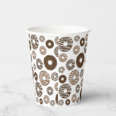 ドーナツパターン、チョコレートドーナツ、キャラメルドーナツ 紙コップ (右)