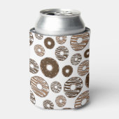 ドーナツパターン、チョコレートドーナツ、キャラメルドーナツ 缶クーラー (缶正面)