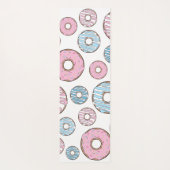 ドーナツパターン，ピンクドーナツ，ブルードーナツ，あなたの名前 ヨガマット (裏面)