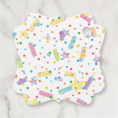 ドーナツパーソナライズされたパーティー フェイバータグ (裏面)