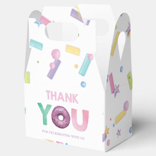 ドーナツパーソナライズされたパーティー フェイバーボックス (オープン)