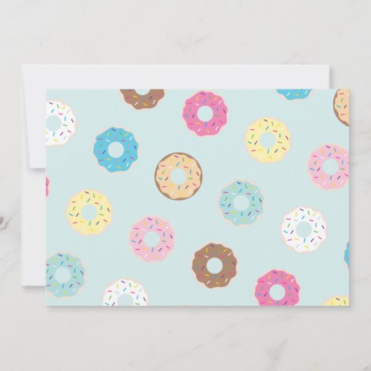 ドーナツパーティの招待状 |ドーナツ誕生日パーティー 招待状 (裏面)