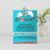 ドーナツパーティの招待状、ドーナツ誕生日招待状 招待状 (スタンド正面)