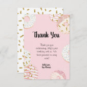 ドーナツパーティーサンキューカード サンキューカード (正面/裏面)