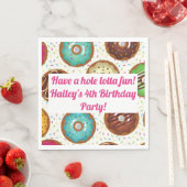 ドーナツパーティーパーソナライズされたナプキンス スタンダードランチョンナプキン (インサイチュ)