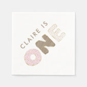 ドーナツパーティーファーストバースデーパーティーデコール スタンダードカクテルナプキン (正面)