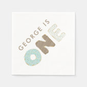 ドーナツパーティーファーストバースデーパーティーデコール スタンダードカクテルナプキン (正面)