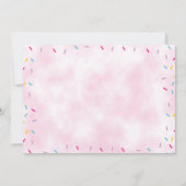 ドーナツパーティーレインボーブラントガールファースト誕生日 招待状 (裏面)