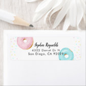 ドーナツパーティー差出人住所 ラベル (インサイチュ)