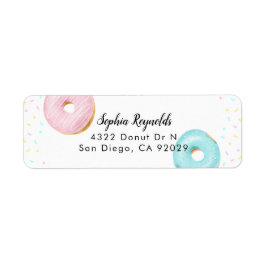 ドーナツパーティー差出人住所 ラベル