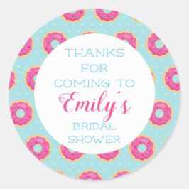 ドーナツパーティー感謝ステッカー ラウンドシール