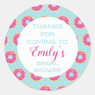 ドーナツパーティー感謝ステッカー ラウンドシール