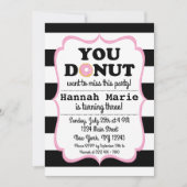 ドーナツパーティー誕生日招待状 招待状 (正面)