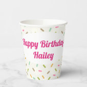 ドーナツパーティー パーソナライズされた 紙コップ (左)