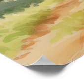 ドーナツビレッジサイン素朴 ポスター (角)