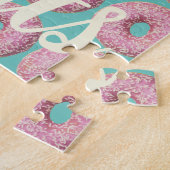 ドーナツビーガンベジタリアン甘歯の模様 ジグソーパズル (側面)