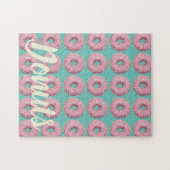 ドーナツビーガンベジタリアン甘歯の模様 ジグソーパズル (横)